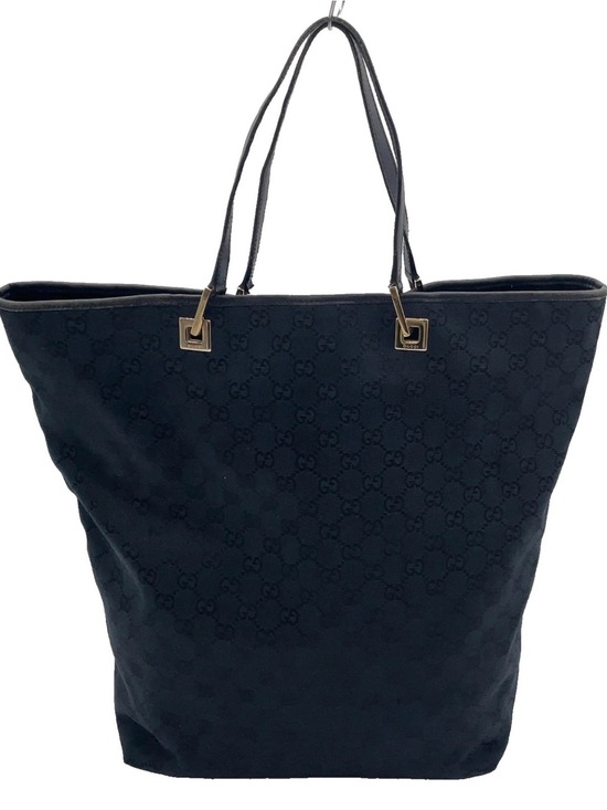 Gucci Handbags - Gucci GG Canvas Leather Black Tote
Shoulder Bag
